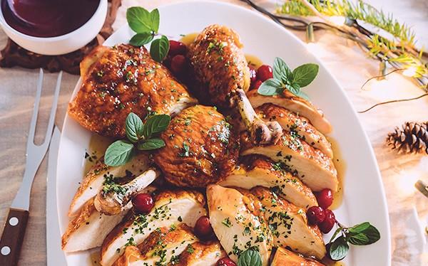 5 recetas de navidad para lucirte: pollo en salsa de arándano